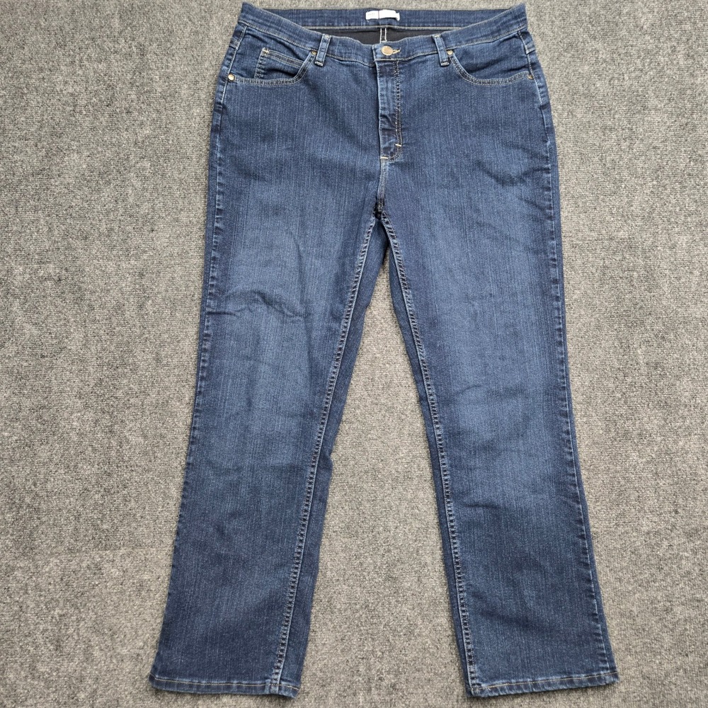 Riders by Lee Classic Fit Straight Leg Jeans Dark Wash Denim Womens Size 18M W38